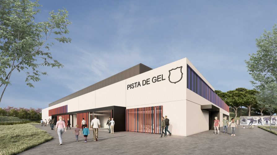 PISTA DE GEL PROVISIONAL DEL FUTBOL CLUB BARCELONA